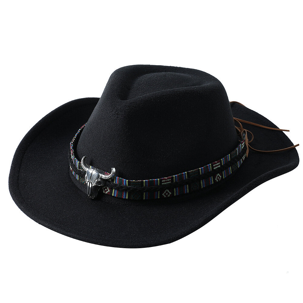 Miesten länsimainen Cowboy-hattu Naisten miesten rullareunainen Cowgirl Fedora -hattu ja nahkainen Fedora-hattu Toca Toca Knight Hat hinta ja tiedot | Miesten hatut, huivit ja käsineet | hobbyhall.fi