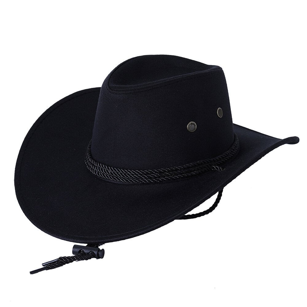 Western Cowboy Hat Miesten Naisten Ulkoilu Talvi Cowgirl Matkahattu Leveälierinen tekonahka Jazz Fedora Hat hinta ja tiedot | Miesten hatut, huivit ja käsineet | hobbyhall.fi