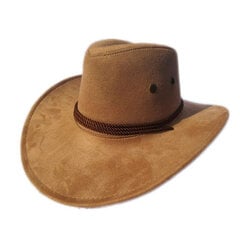 Miesten Cowboy-hattu kevät kesä mokkanahka pipot varjossa ulkona ratsastukseen yksivärinen korkealaatuinen muoti länsimainen Cowgirl-hattu hinta ja tiedot | Miesten hatut, huivit ja käsineet | hobbyhall.fi