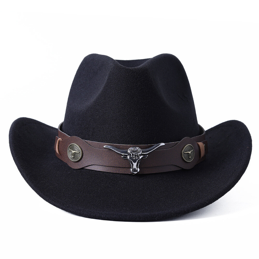 Cowboy hattu lehmän pään asusteet cowboy hattu yksivärinen huopahattu miehille ja naisille isolierinen ulkohattu ritarihattu hinta ja tiedot | Miesten hatut, huivit ja käsineet | hobbyhall.fi