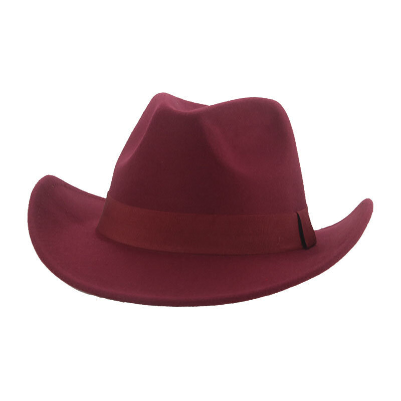 Cowboy-hattu Miesten hattu Länsi-Cowboy-hatut Fedoras-hatut naisille Miehille Talvihuovutettu hattu Band Muoti Fedora-hattu Chapeau Cowboy hinta ja tiedot | Miesten hatut, huivit ja käsineet | hobbyhall.fi