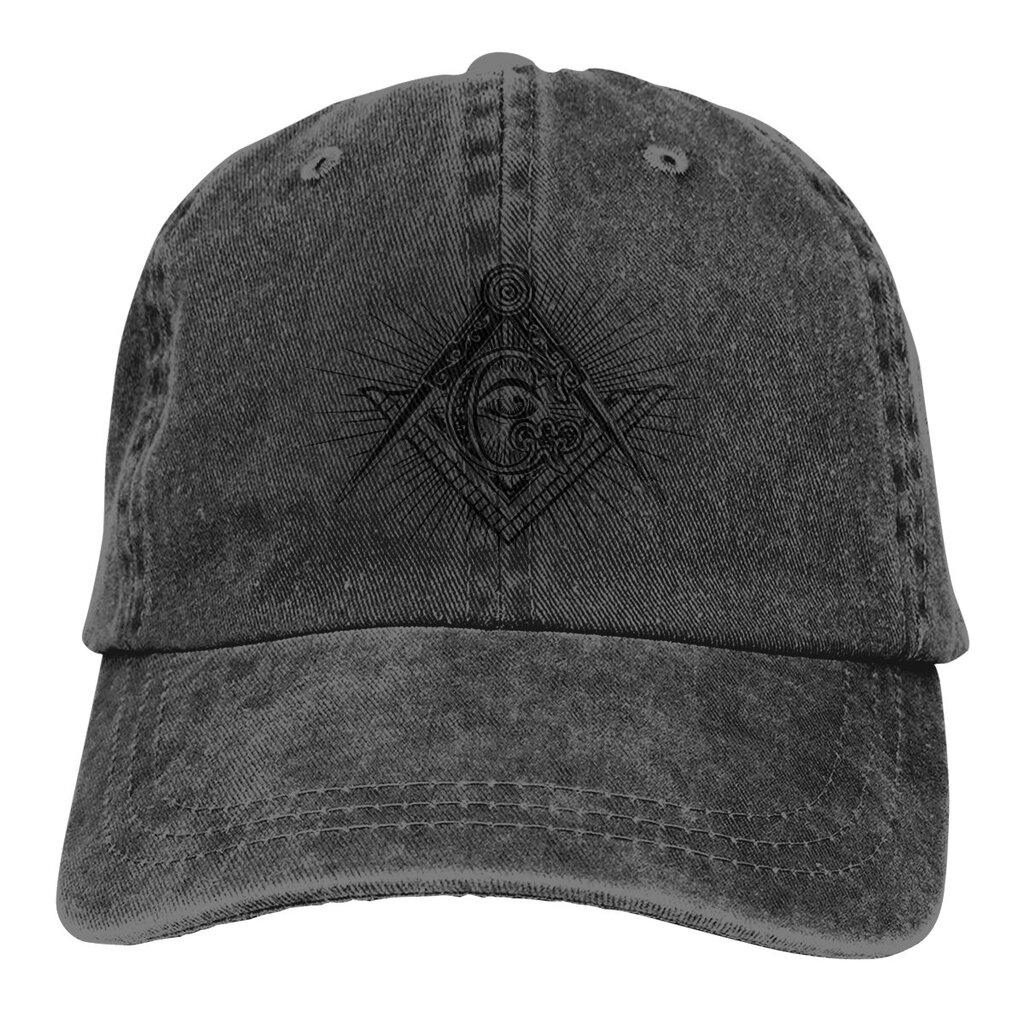 Unisex Aikuisten Cowboy Hattu Tyyli Vapaamuurarit Kompassit Symboli Säädettävät Baseball Lippalakit Trucker Cap Retro Denim Hatut Isä Hattu hinta ja tiedot | Miesten hatut, huivit ja käsineet | hobbyhall.fi