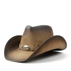 Naiset Miehet Nahka Länsi-Cowboy-hattu Kesäverkko Sombrero Hombre Lippikset Verkolla Isä Kummisetä Hatut 2 Szie Plus Size hinta ja tiedot | Miesten hatut, huivit ja käsineet | hobbyhall.fi