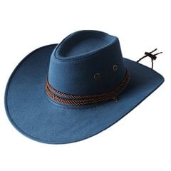 Vintage Western Cowboy Hat Yksivärinen pesuallashattu leveäreunainen jazzhattu ulkona aurinkosuoja retkeilyyn telttaratsastamiseen hinta ja tiedot | Miesten hatut, huivit ja käsineet | hobbyhall.fi