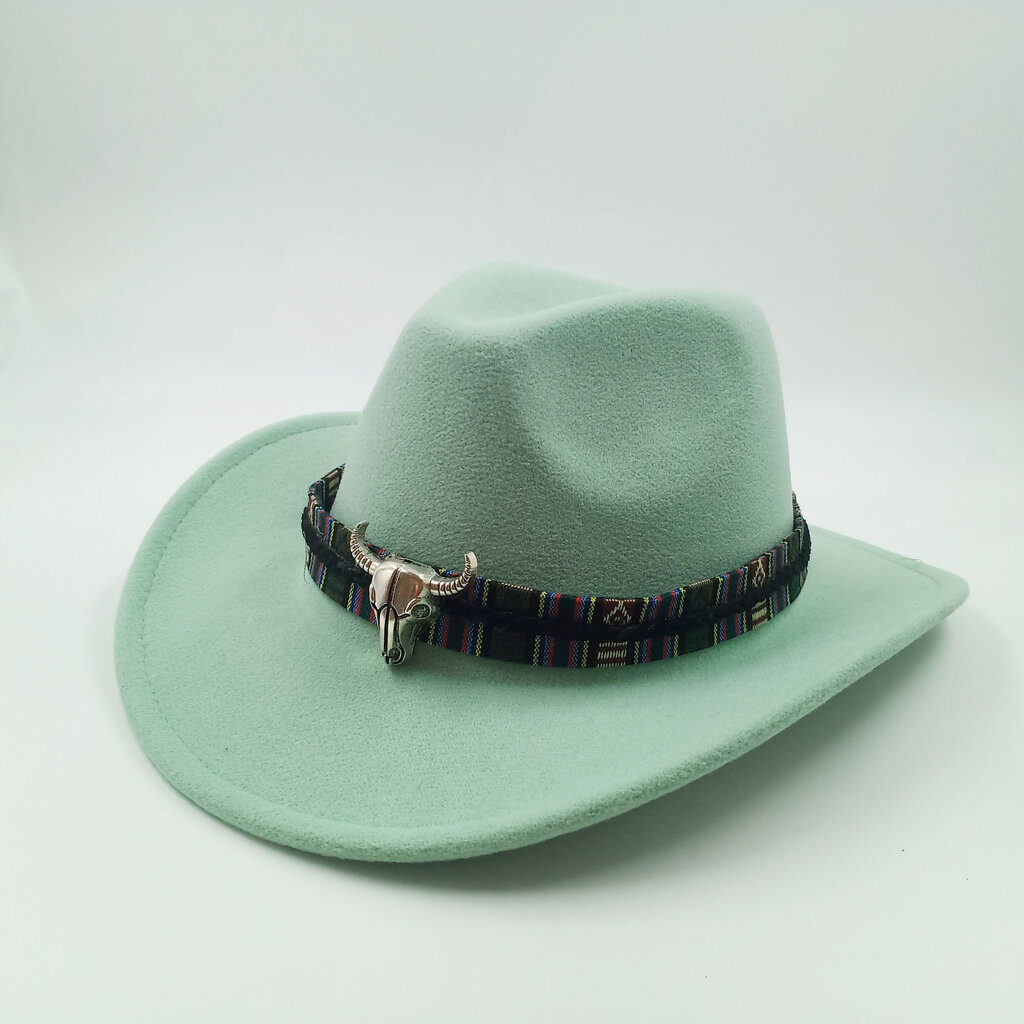 Luonnollinen väri Western Cowboy Hat Naisten miesten poimutettu cowboy Tyttö Fedora nahkaisella Fedora Toca Toca Ritarihattu hinta ja tiedot | Miesten hatut, huivit ja käsineet | hobbyhall.fi