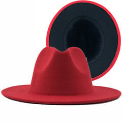 Unisex kaksisävyiset leveälieriset Fedora-hatut naiset vintage länsimainen Cowboy-hattu Classic Miehet Brittiläinen Jazz-lippis Muoti Panama Lippikset hinta ja tiedot | Miesten hatut, huivit ja käsineet | hobbyhall.fi