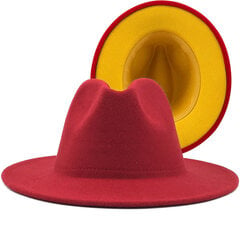 Unisex kaksisävyiset leveälieriset Fedora-hatut naiset vintage länsimainen Cowboy-hattu Classic Miehet Brittiläinen Jazz-lippis Muoti Panama Lippikset hinta ja tiedot | Miesten hatut, huivit ja käsineet | hobbyhall.fi