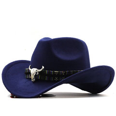 Muoti Unisex Vintage Länsi Cowboy Hattu Klassinen Miesten Brittityylinen Jazz Cap Naisten Leveälierinen Gradientti Suuririerinen Fedora hinta ja tiedot | Miesten hatut, huivit ja käsineet | hobbyhall.fi