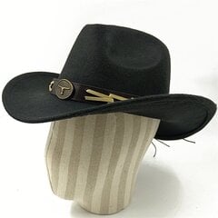 Tummanvioletti Cowboy Hat Jazz Knight hattu cowboy hattu yksivärinen huopahattu miesten ja naisten suuririerinen ulkohattu hinta ja tiedot | Miesten hatut, huivit ja käsineet | hobbyhall.fi