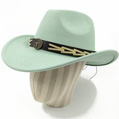 Tummanvioletti Cowboy Hat Jazz Knight hattu cowboy hattu yksivärinen huopahattu miesten ja naisten suuririerinen ulkohattu hinta ja tiedot | Miesten hatut, huivit ja käsineet | hobbyhall.fi