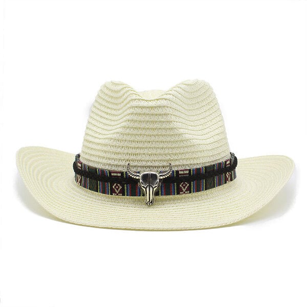 Kesä Cowboy Hattu Longhorn Hatband Pool Party Beach Straw Cap Western Stetson Muotoileva Cowgirl Unisex Jazz Fedora Panama