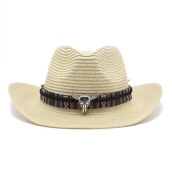 Kesä Cowboy Hattu Longhorn Hatband Pool Party Beach Straw Cap Western Stetson Muotoileva Cowgirl Unisex Jazz Fedora Panama