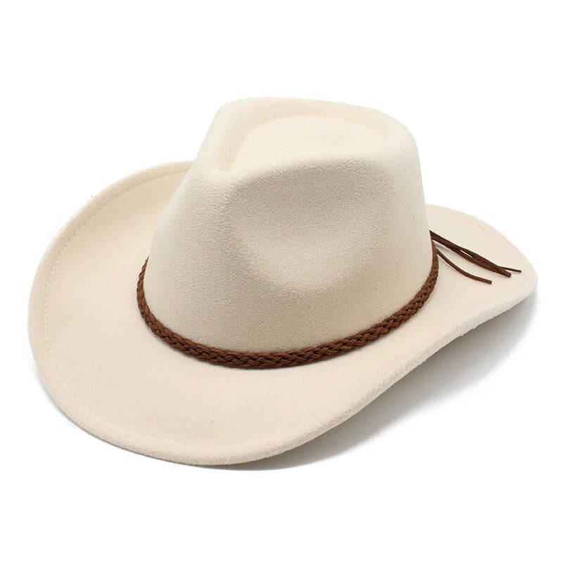 Four Seasons Woolen Miesten Cowboy Hatut Punotut Olkaimet Suunnittelu Western 57 58cm Ulkoilu Miesten Lippalakit Viileä Ratsastuspoika NZ0051 hinta ja tiedot | Miesten hatut, huivit ja käsineet | hobbyhall.fi