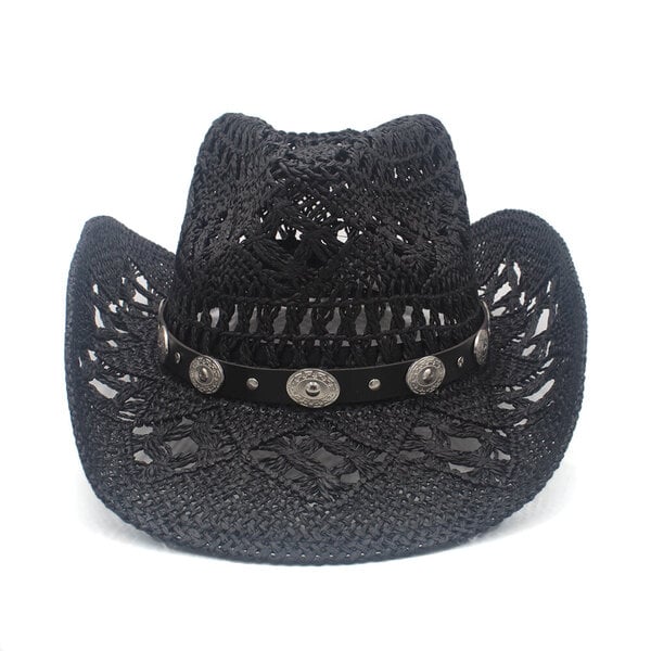 Miehet Naiset Olki Western Cowboy Hatut Leveälieriset aurinkohattu Summer Caps Sombrero Travel Sunbonnet Street Style Beach Koko US 7 1 4 UK L