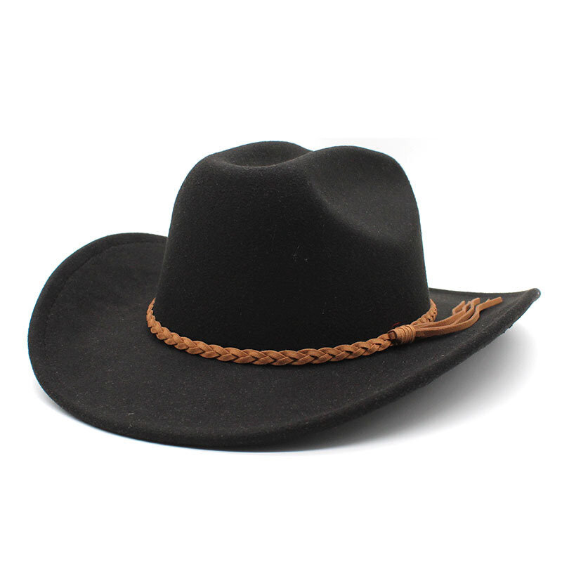 Vintage Western Cowboy -hattu miehille 8 cm leveälierinen herrasmies Jazz-hatut Panama Cowgirl Cloche Church Sombrero Hombre Caps hinta ja tiedot | Miesten hatut, huivit ja käsineet | hobbyhall.fi