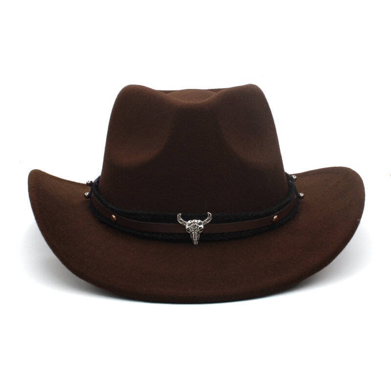 Miehet Naiset Villasekoite Länsi-Cowboy Hatut Leveälieriset aurinkohatut Juhlamatka Sombrero Ulkolakit Klassinen Retro Säädettävä koko hinta ja tiedot | Miesten hatut, huivit ja käsineet | hobbyhall.fi