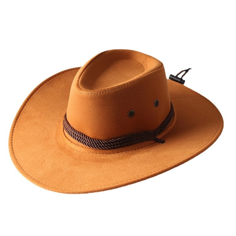 Miesten viileä aurinkohattu yksivärinen viileä länsimainen Cowboy-hattu Yksivärinen miesten huipullinen lippalakki Suuri länsiköysiritari Cowboy-hattu hinta ja tiedot | Miesten hatut, huivit ja käsineet | hobbyhall.fi