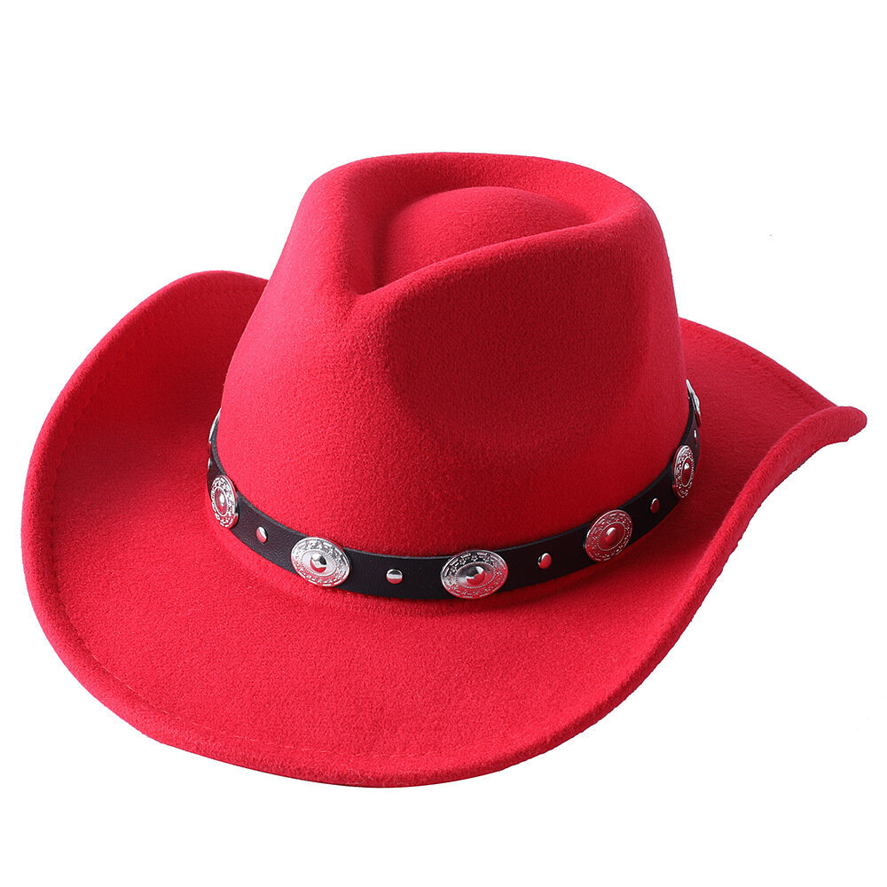 Valkoinen Cowboy Hat Jazz Top Cowboy Pään Asusteet Cowboy Hattu Huopahattu Miesten ja Naisten Ulkoilu Hattu Ritarihattu hinta ja tiedot | Miesten hatut, huivit ja käsineet | hobbyhall.fi