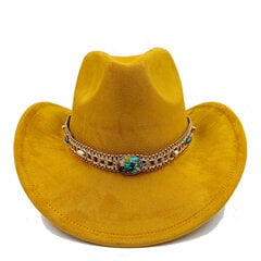 Kesä 2023 Cowboy olkihattu Ontto kudottu olkihattu Muoti rento ulkoilu aurinkovarjo Cowboy-hattu hinta ja tiedot | Miesten hatut, huivit ja käsineet | hobbyhall.fi