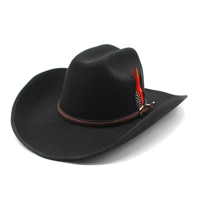 Retro höyhenen tiibetiläinen tyyli jäljitelmä kashmir naiset miehet suuret leveät reunat Yellowstone Cowboy länsihattu Cowgirl lippalakki 56 59cm hinta ja tiedot | Miesten hatut, huivit ja käsineet | hobbyhall.fi