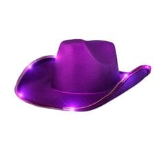 LED Western Cowboy Hat Cowgirl Hat Retro LED Light Lim Jazz Top Hat Morsian Cowboy Hattu Cosplay Puku Miesten Cowboy Puku Naisille hinta ja tiedot | Miesten hatut, huivit ja käsineet | hobbyhall.fi