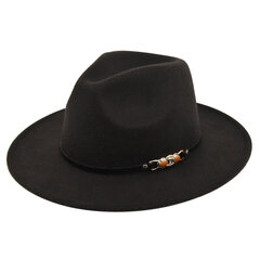 Eurooppalainen ja amerikkalainen Retro Fedora -hattu Villahattu Cowboy-hattu Retrovillaa kuin huopahattu Tasainen räystäslippis Bf153 hinta ja tiedot | Miesten hatut, huivit ja käsineet | hobbyhall.fi