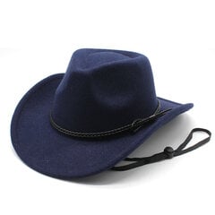 Cowboy-hattu nainen ja mies Western Cap Cowgirl Jazz Style Villainen 57 58cm Pään ympärysmitta Tuulenpitävä Köysi NZ0059 hinta ja tiedot | Miesten hatut, huivit ja käsineet | hobbyhall.fi