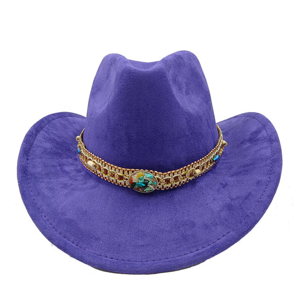 Cowboy-hattu Miesten ja naisten ritarikiharat höyhenet Asusteet Jazz-hattu Sunset Travel Beach Hat Ritarihattu Cowboy-hattu