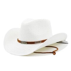 Klassinen olkihattu Cowboy-hattu Miehille Naisille Retro Western Cowboy-ratsastushattu Säädettävä Unisex-leveälierinen hattu hinta ja tiedot | Miesten hatut, huivit ja käsineet | hobbyhall.fi