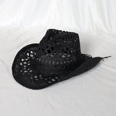 Cowboy-hattu Muotipainatus Vanha olkihattu Miesten kesäinen ulkoilu Rantahattu Unisex Solid Western Cowboy Hat hinta ja tiedot | Miesten hatut, huivit ja käsineet | hobbyhall.fi