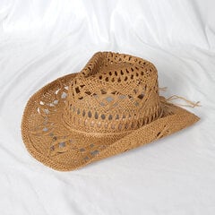 Cowboy-hattu Muotipainatus Vanha olkihattu Miesten kesäinen ulkoilu Rantahattu Unisex Solid Western Cowboy Hat hinta ja tiedot | Miesten hatut, huivit ja käsineet | hobbyhall.fi