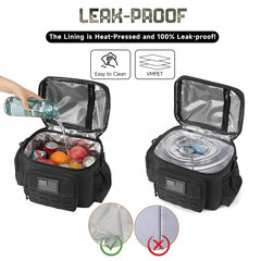 Tactical Thermal Cooler Bag Sotilaallinen Heavy Duty Lunch Box Work Vuodonkestävä Eristetty Kestävä Lounaslaukku Miesten Ateria Picnic Khaki hinta ja tiedot | Urheilukassit ja reput | hobbyhall.fi