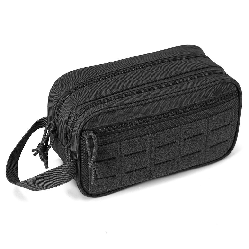 QT&QY Tactical Swimming Toyness Bag miehille Hygienialaukku Military Tool Molle Small Dopp Kit Miesten parranajopakkaus MatkasuihkulaukkuMusta Camo hinta ja tiedot | Urheilukassit ja reput | hobbyhall.fi