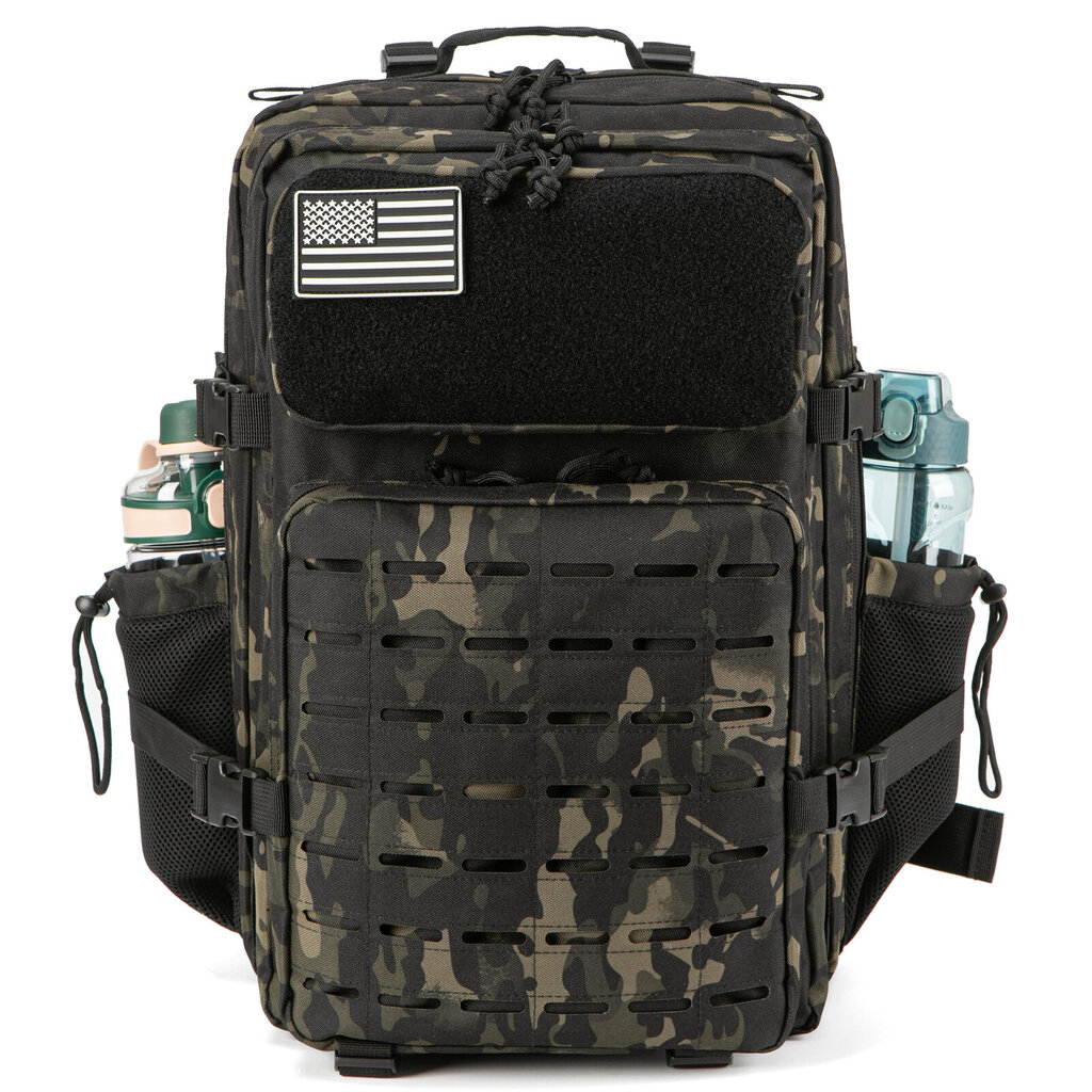 QT&QY 25L/45L sotilaallinen taktinen reppu naisille/miehille Army Laser Cut Molle -päiväreppu koululaukku Gym-reppu kaksoismukinpitimellä25L vihreä hinta ja tiedot | Urheilukassit ja reput | hobbyhall.fi