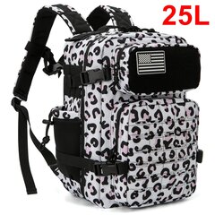 QT&QY 25L/45L sotilaallinen taktinen reppu naisille/miehille Army Laser Cut Molle -päiväreppu koululaukku Gym-reppu, jossa on kaksoismukinpidin25L Leopard hinta ja tiedot | Urheilukassit ja reput | hobbyhall.fi