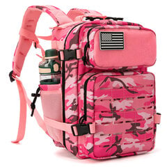 QT&QY 25L sotilaalliset taktiset reput miehille Army Laser Cut Molle -päiväreppu Pieni bug Out Bag -kuntoreppu, jossa kaksi kupinpidikettä Pinkki Camo hinta ja tiedot | Urheilukassit ja reput | hobbyhall.fi