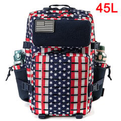 QT&QY 25L/45L sotilaallinen taktinen reppu naisille/miehille Army Laser Cut Molle -päiväreppu koululaukku Gym-reppu kaksinkertaisella kupinpitimellä45L Star Spangled hinta ja tiedot | Urheilukassit ja reput | hobbyhall.fi