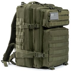 QT&QY 45L Military Tactical Reppu Molle Army Assault Pack CCW 3 päivän selviytymislaukku Vaellus Vaellusreppu raskas reppu musta Pythons hinta ja tiedot | Urheilukassit ja reput | hobbyhall.fi