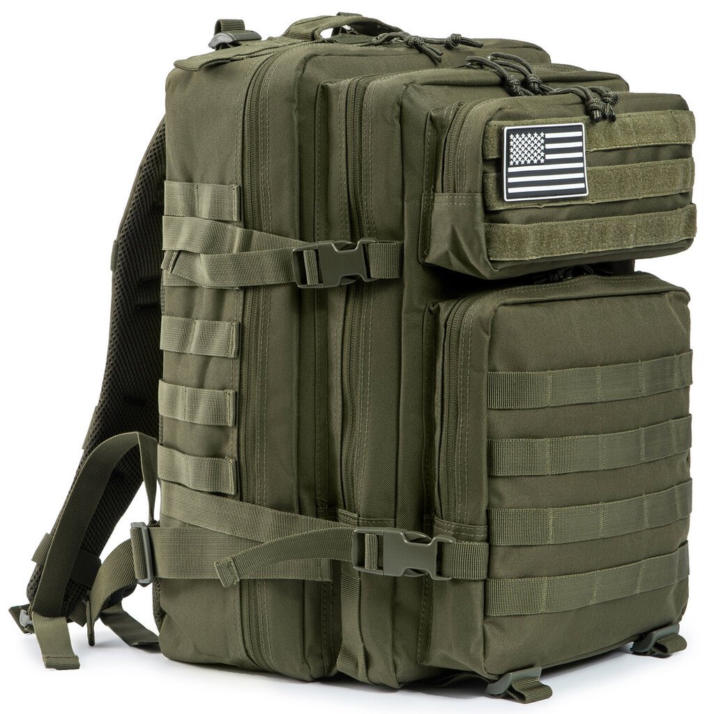 QT&QY 45L Military Tactical Reppu Molle Army Assault Pack CCW 3 päivän selviytymislaukku Vaellus Vaellusreppu raskaaseen käyttöön Sininen hinta ja tiedot | Urheilukassit ja reput | hobbyhall.fi