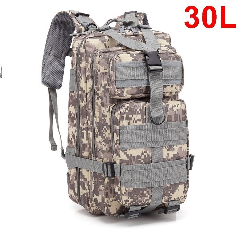 QT&QY 30/50L Miesten Tactical Reput Armeijan Matkalaukut Army Outdoor 3P Assault Pack EDC Molle Pack retkeilyyn Metsästyslaukku30L ACU hinta ja tiedot | Urheilukassit ja reput | hobbyhall.fi