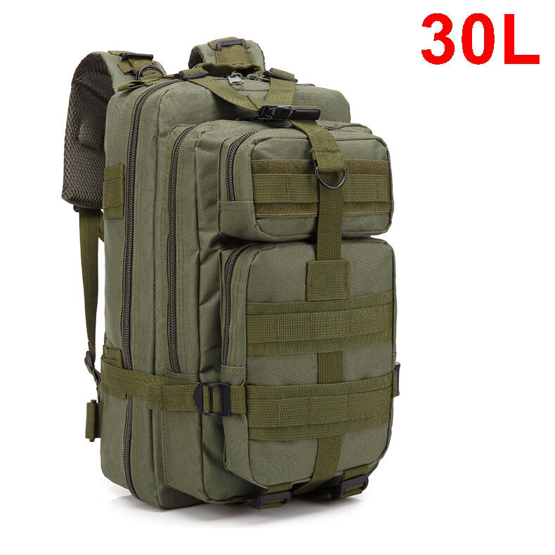 QT&QY 30/50L Miesten taktiset reput Sotilaalliset matkalaukut Army Outdoor 3P Assault Pack EDC Molle Pack retkeilyyn Metsästyslaukku30L Vihreä hinta ja tiedot | Urheilukassit ja reput | hobbyhall.fi