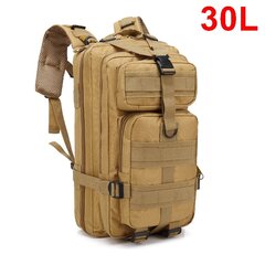 QT&QY 30/50L Miesten Tactical Reput Armeijan Matkalaukut Army Outdoor 3P Assault Pack EDC Molle Pack Retkeilyyn Metsästyslaukku30L Khaki hinta ja tiedot | Urheilukassit ja reput | hobbyhall.fi