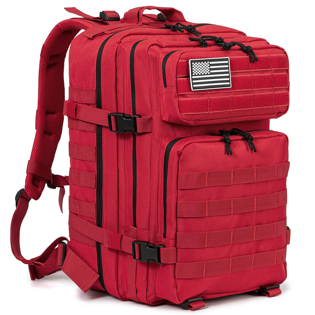 QT&QY 45L GYM Fitness Style Reput miehille/naisille Sotilaallinen Tactical Training Molle Survival Bag Vaellus Vaellus ReppuKhaki hinta ja tiedot | Urheilukassit ja reput | hobbyhall.fi