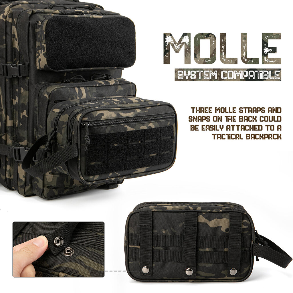 QT&QY Tactical hygienialaukku miehille hygienialaukku Military Tool Molle Pouches Small Dopp Kit Miesten parranajopakkaus Matkasuihkulaukku Vihreä hinta ja tiedot | Urheilukassit ja reput | hobbyhall.fi