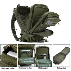 QT&QY 30/50L taktiset sotilasreput miehille armeijan ulkolaukuille 3P Assault Pack EDC Molle Pack retkeilyyn metsästyslaukku30L vihreä hinta ja tiedot | Urheilukassit ja reput | hobbyhall.fi