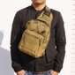 QT&QY Tactical Olkareppu Rover EDC Outdoor Military Sling Bag Vedenpitävä Vaellus Camping Pack Range Bag Army Day Reppu Khaki hinta ja tiedot | Urheilukassit ja reput | hobbyhall.fi