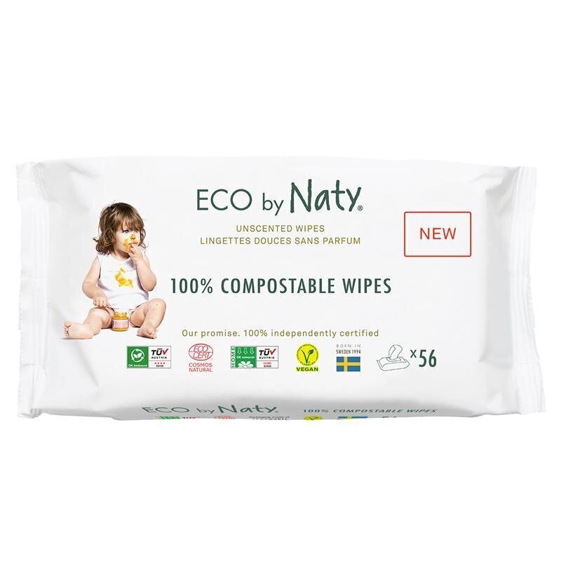 Kosteuspyyhkeet Eco by Naty, 56 kpl. hinta ja tiedot | Vauvojen kosteuspyyhkeet | hobbyhall.fi