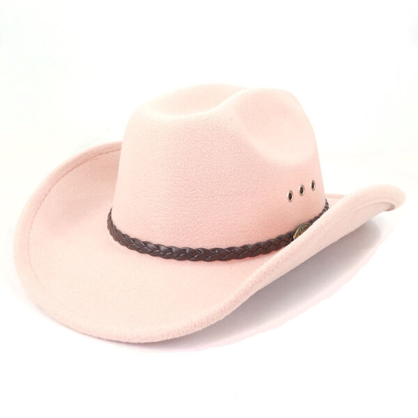 10cm iso lieri Cowboy hattu 2023 Syksy Talvi kihara lieri punk tyyliin iso lierinen miesten ja naisten siisti pyöräilyhattu Western Cowboy hattu