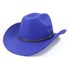 Ylellinen metallivyö Western Cowboy -hattu Miesten herrat Naiset Jazz Cowboy -hattu nahalla Leveälierinen Cloche Church Sombrero Cowgirl hinta ja tiedot | Miesten hatut, huivit ja käsineet | hobbyhall.fi