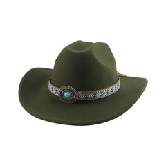 Cowboy-hattu Western Cowboy Cowgirl Miesten hattu Panama Luxury Casual vyöbändi Khaki Camel Black Jazz Caps Sombrero Sombrero Hombre hinta ja tiedot | Miesten hatut, huivit ja käsineet | hobbyhall.fi